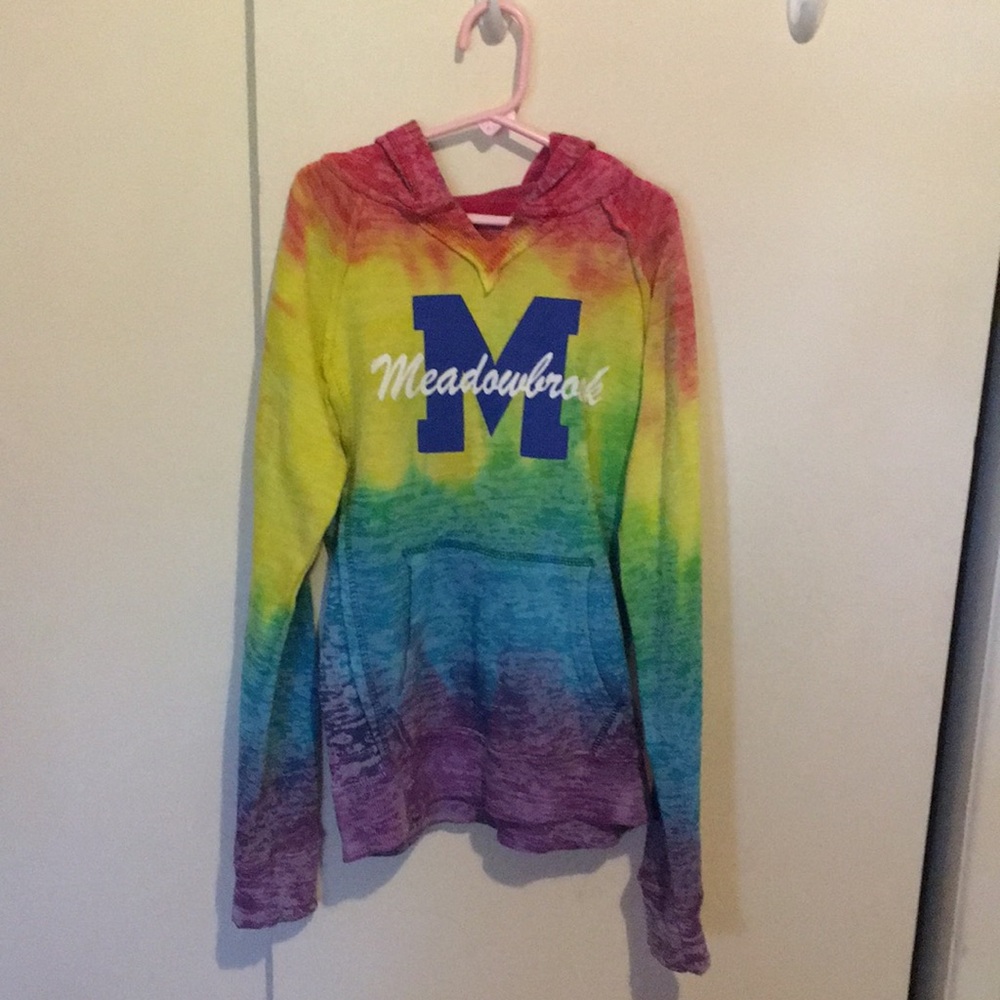 meadowbrook school rainbow hoodie